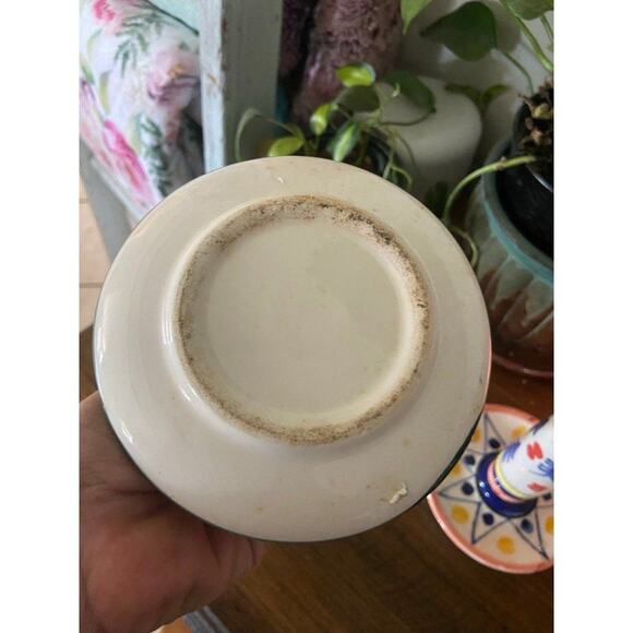 GUC Pair of unique hand painted ceramic candlestick holders - Picture 7 of 12